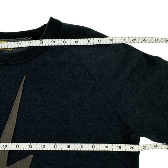 AVIATOR NATION Bolt Stitch Chevron 5 Crew Sweatshirt in Charcoal Neon - Picture 5 of 7